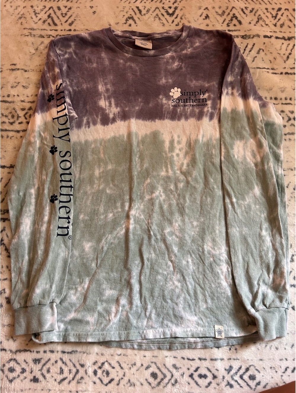 Simply Southern Tie-Dye Long Sleeve Shirt Small